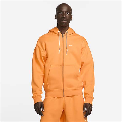 nike hoodie met rits oranje dames